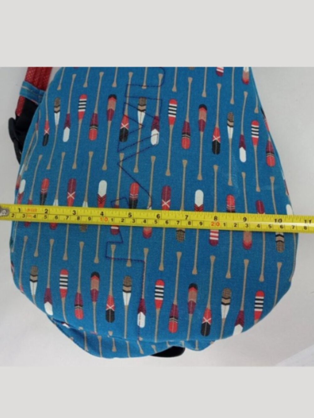 Kavu Rope Sling Bag Turquoise Row House Backpack Paddle Novelty Print - Picture 10 of 10